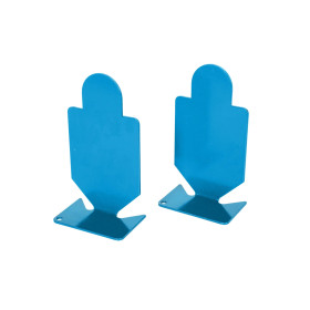 Cible et porte cible métal bleu — vue 2