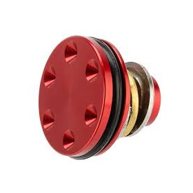 Tete de piston alu rouge 6 trous