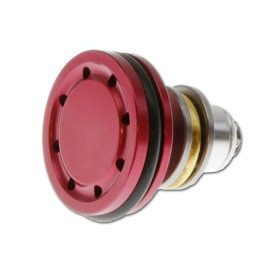 Tete de piston alu rouge 8 trous