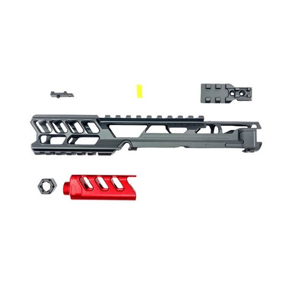 Culasse AAP01 Fuku-2 CNC noire / rouge - Long Cutout version — vue 2