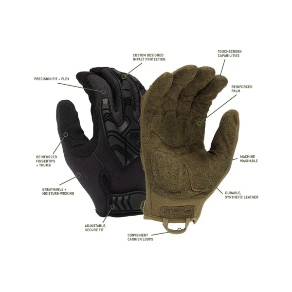 Gants Venture Gear G Tac H&L Impact Tan Taille S — vue 3