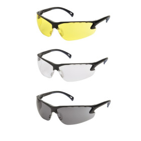 Lunettes de protection CE jaune branches noirs — vue 2