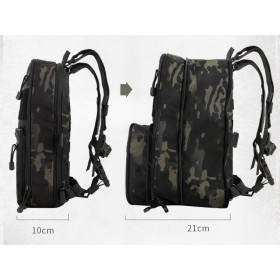 Sac à dos tactique VCII noir — vue 2