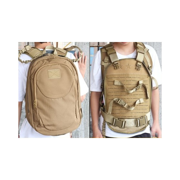 Sac à dos transformable en gilet tan — vue 2