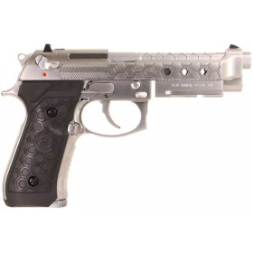 Pistolet 6mm Gaz M9A1 Hex Cut Gen 2Silver