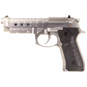 Pistolet 6mm Gaz M9A1 Hex Cut Gen 2Silver — vue 2