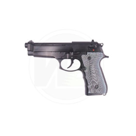 Pistolet 6mm gaz M92 Eagle semi / full auto noir — vue 2