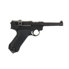 Pistolet 6mm Gaz P08 4" Noir