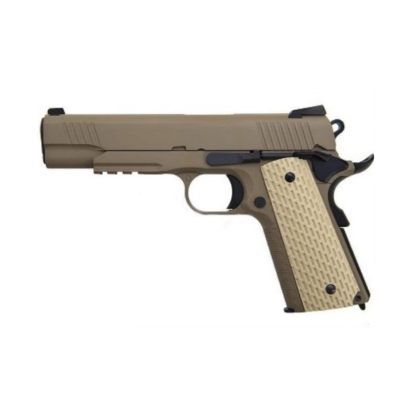 Pistolet 6mm gaz 1911 Kimber style tan — vue 2