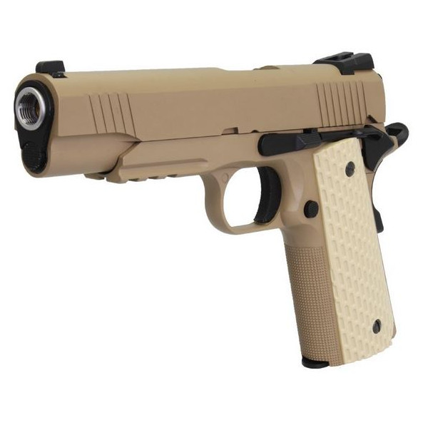 Pistolet 6mm gaz 1911 Kimber style tan — vue 3