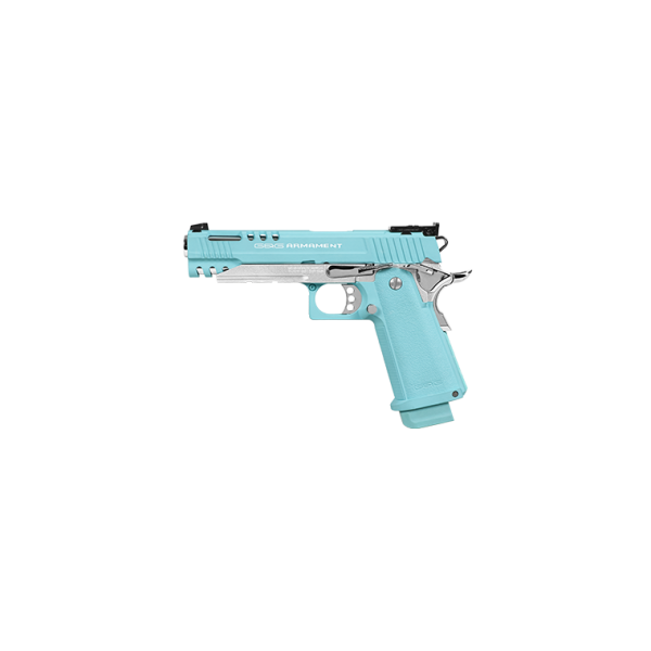 Pistolet 6mm GPM1911 Macaron Blue Gaz — vue 2