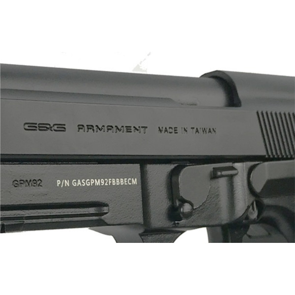 Pistolet 6mm GPM92 Gaz Noir — vue 3