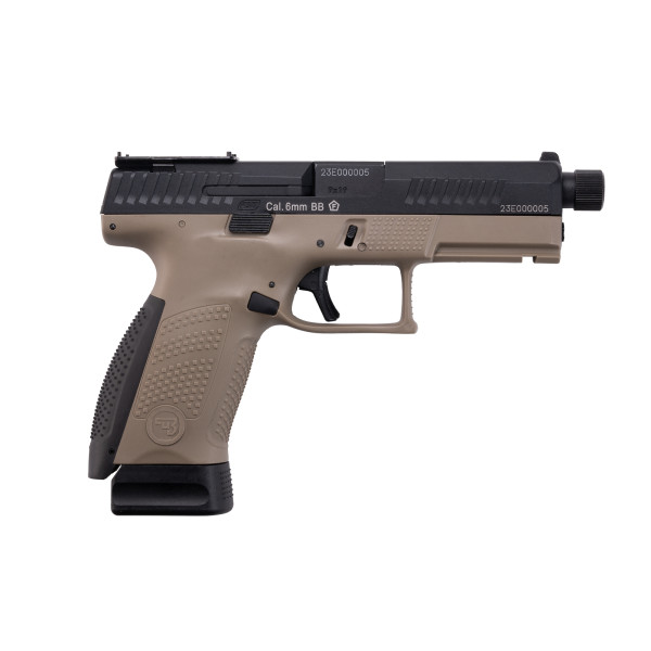 Pistolet 6mm CZ P10C Or-OT CO2 Blowback Noir et Tan — vue 2