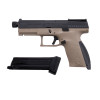 Pistolet 6mm CZ P10C Or-OT CO2 Blowback Noir et Tan — vue 3