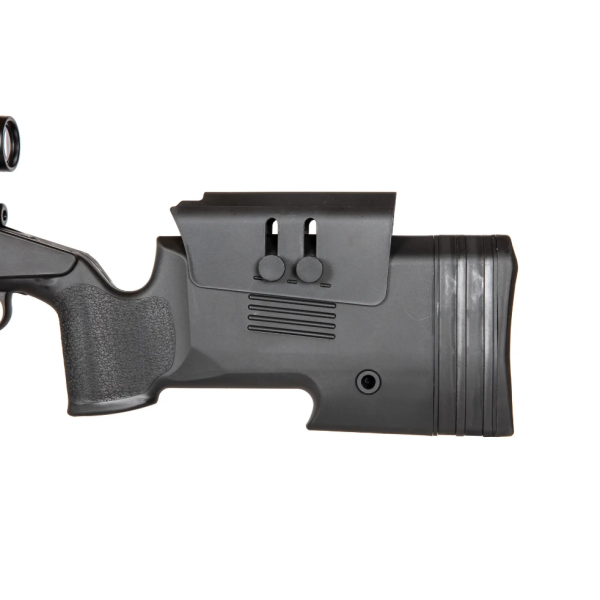 Réplique longue 6mm SA-S02 Core Sniper HV avec lunette et bipied noir — vue 3