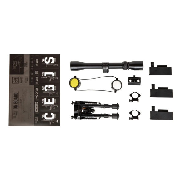 Réplique longue 6mm SA-S02 Core Sniper HV avec lunette et bipied noir — vue 4