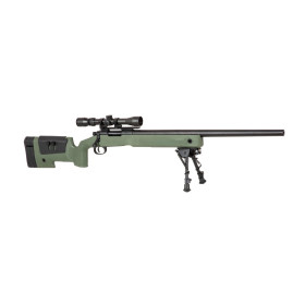 Réplique longue 6mm SA-S02 Core sniper lunette et bipied OD — vue 2