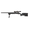 Réplique longue 6mm SA-S02 Core sniper lunette et bipied noire