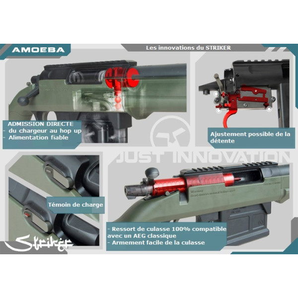 Réplique longue 6mm Striker AS01 ressort gris — vue 4