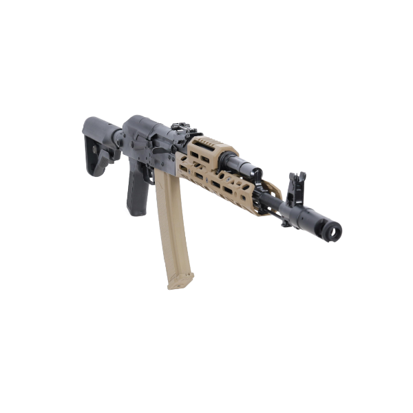Réplique longue 6mm SA-PJ15 KPYK Aster II BLDC noire et tan — vue 3