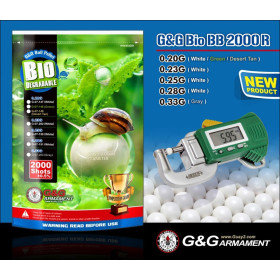 Billes bio 0.25g blanches en sachet de 2000