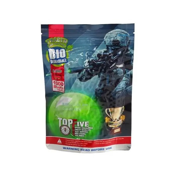 Billes 0.20g tracantes vertes par 1000 — vue 2