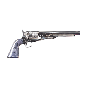 Réplique 1860 Army Acier Nickelé Gravé Cal 44 PN