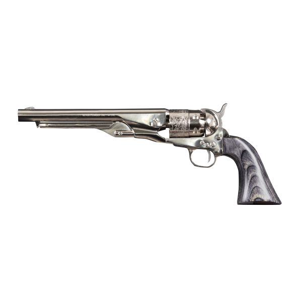 Réplique 1860 Army Acier Nickelé Gravé Cal 44 PN — vue 2