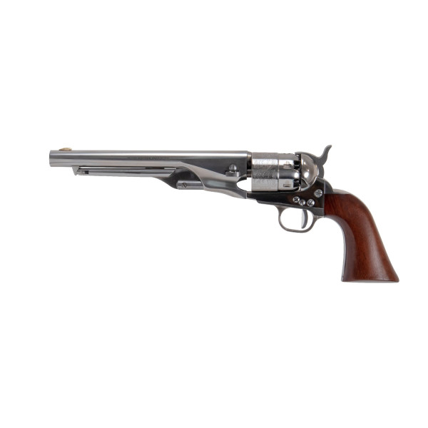 Réplique 1860 Army acier gravé cal 44 PN poignée en bois verni noir — vue 2