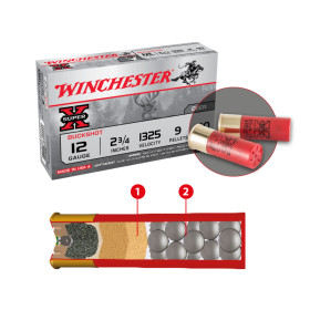 Cartouches 12/70 Chevrotine 9gr X00 Buck X5