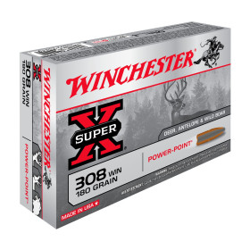 Balles 308Win Super X Power Point 180gr x20