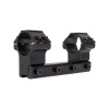 Montage monobloc 2 colliers 25.4mm H 21mm rail 11mm