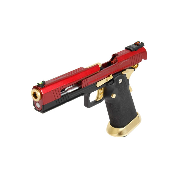 Pistolet airsoft GBB AW Custom HX1004 Split Red — vue 3