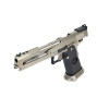 Pistolet airsoft GBB AW Custom HX2201 IPSC Split Silver gaz culasse mobile — vue 2