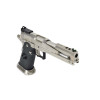 Pistolet airsoft GBB AW Custom HX2201 IPSC Split Silver gaz culasse mobile — vue 3
