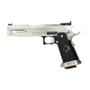 Pistolet airsoft GBB AW Custom HX2201 IPSC Split Silver gaz culasse mobile — vue 5