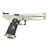 Pistolet airsoft GBB AW Custom HX2201 IPSC Split Silver gaz culasse mobile — vue 6