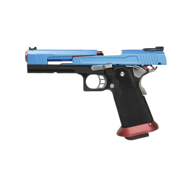 Pistolet airsoft GBB AW Custom HX1005 Split Blue — vue 3