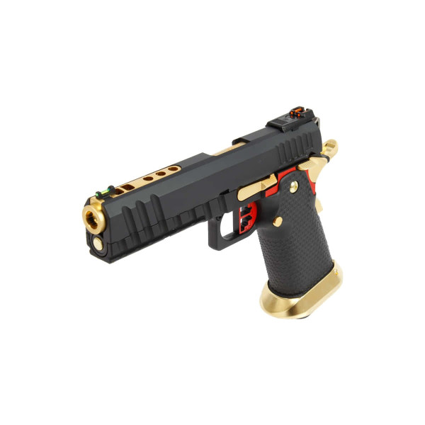 Réplique de poing airsoft gaz GBB AW Custom HX2002 Full Black & Gold — vue 3