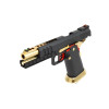 Réplique de poing airsoft gaz GBB AW Custom HX2002 Full Black & Gold — vue 4