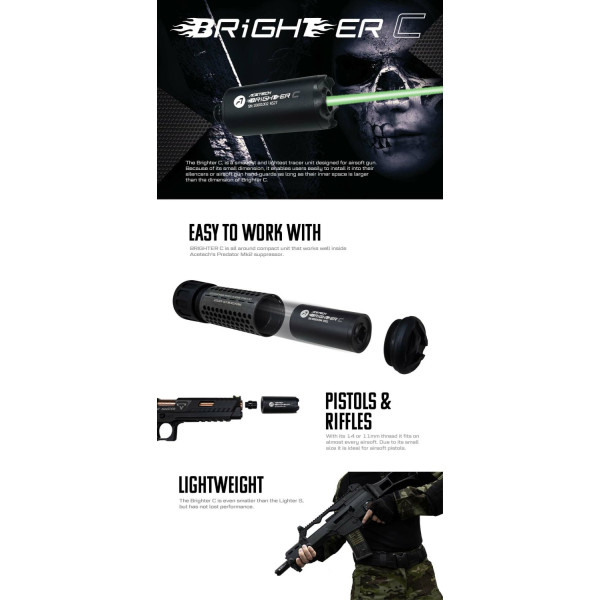 Traceur airsoft Acetech Unit Brighter C Noir — vue 3