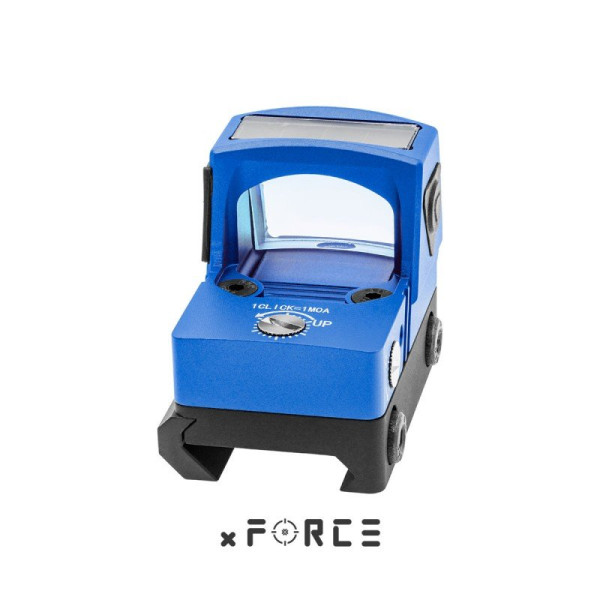 Point rouge mini solaire Tactical OPS boîtier bleu — vue 2