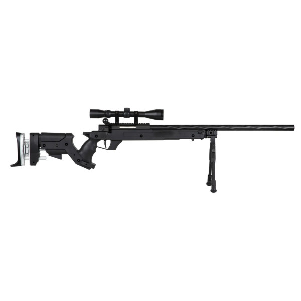 Réplique sniper airsoft bolt-action Specna Arms SA-S13 Core avec bipied et lunette noire calibre 6 mm — vue 2