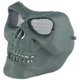 Demi-masque de protection faciale grillage Skull Tactical OPS Olive Drab — vue 2