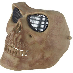 Masque facial tactique skull grillage métallique Tactical OPS coloris tan — vue 2