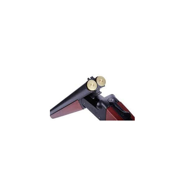 Fusil à gaz airsoft double canon bois court Tactical OPS — vue 2