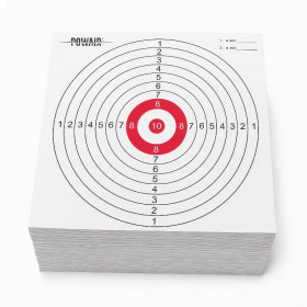 Cibles papier 14x14 cm rouges Powair lot de 100 — vue 2