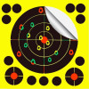 Cibles Splach Noire XL Jaune Fluo 20x20 cm Powair lot de 10 — vue 2