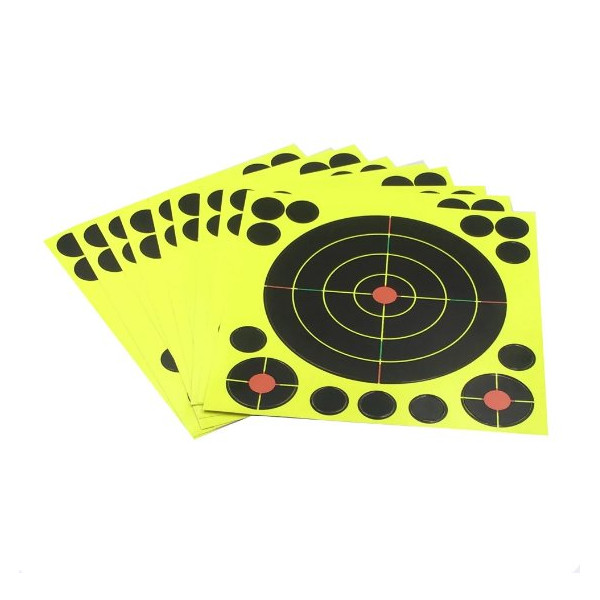 Cibles Splach Noire XL Jaune Fluo 20x20 cm Powair lot de 10 — vue 3