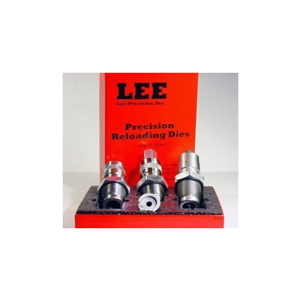 Jeu d'outils de rechargement 3 pièces Lee Precision calibre 375 Winchester avec support douille